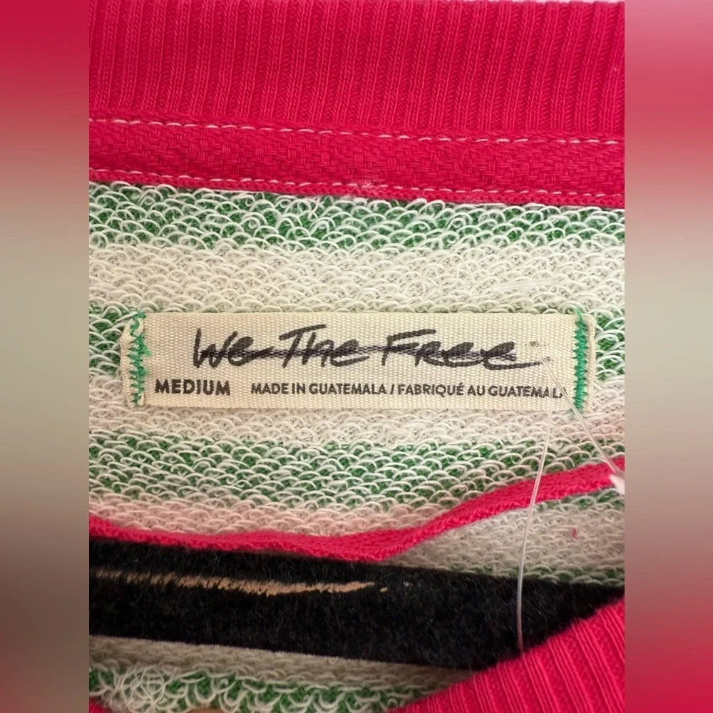 NWOT free people Classic Striped Oversized Crewneck - Picture 6 of 11